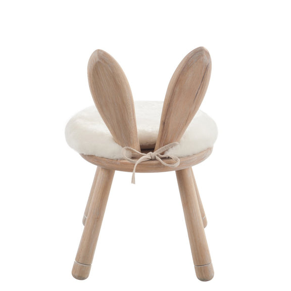 J-Line Kinderstoel Oor Konijn - hout - naturel - Chic Choice