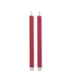 J-Line kaars Lang - rood - large - doos van 2 - LED lichtjes