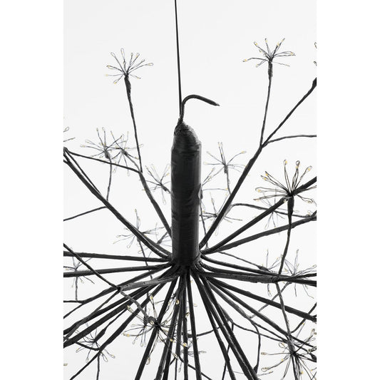 Kerstverlichting Bal met Warm Witte LED Lampjes - Ø60 cm - Zwart