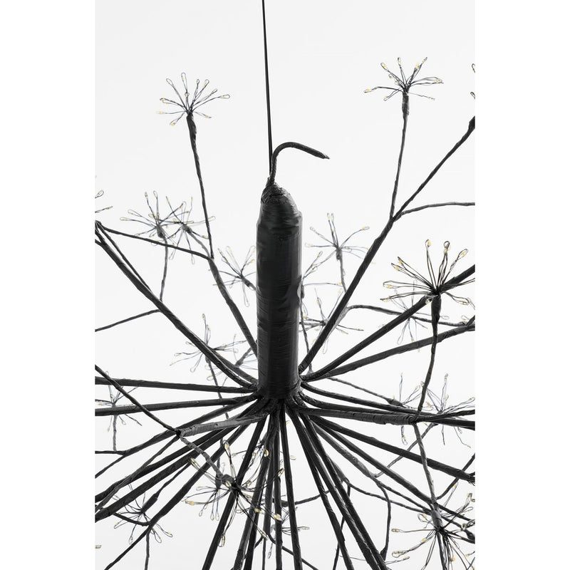 Kerstverlichting Bal met Warm Witte LED Lampjes - Ø60 cm - Zwart