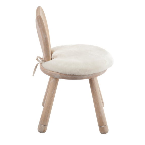 J-Line Kinderstoel Oor Konijn - hout - naturel - Chic Choice