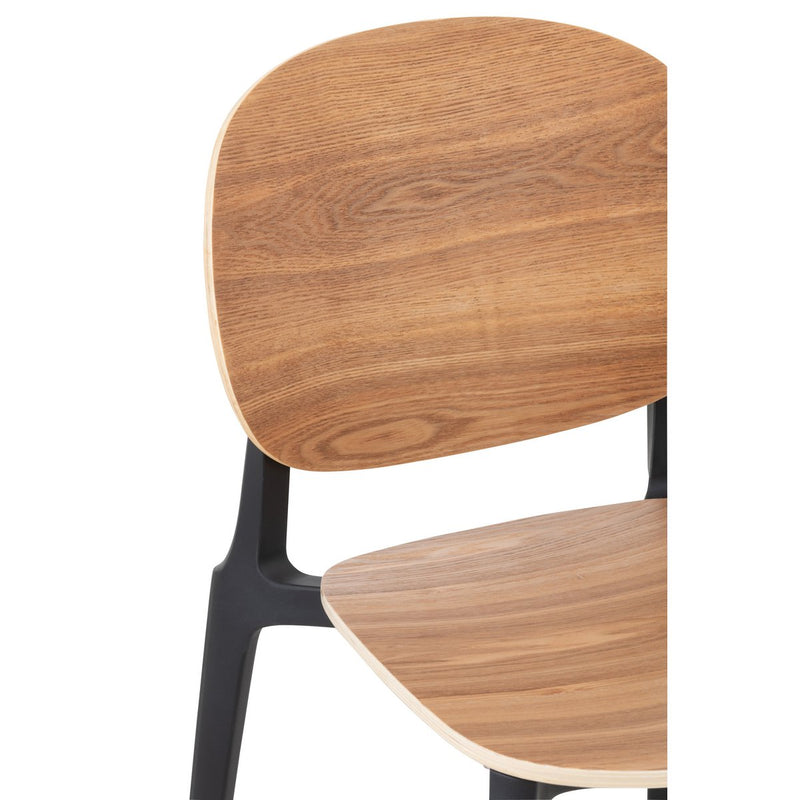 J-Line stoel Basic - polyester/kunststof - naturel - Chic Choice