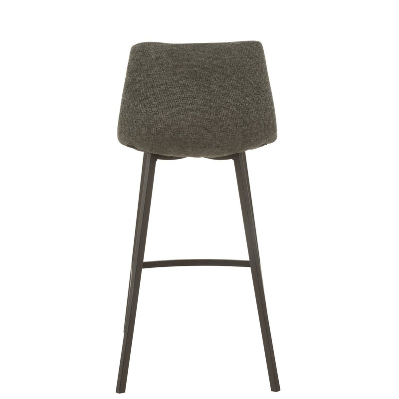 J-Line barstoel Stephane - textiel/metaal - donkergrijs - Chic Choice