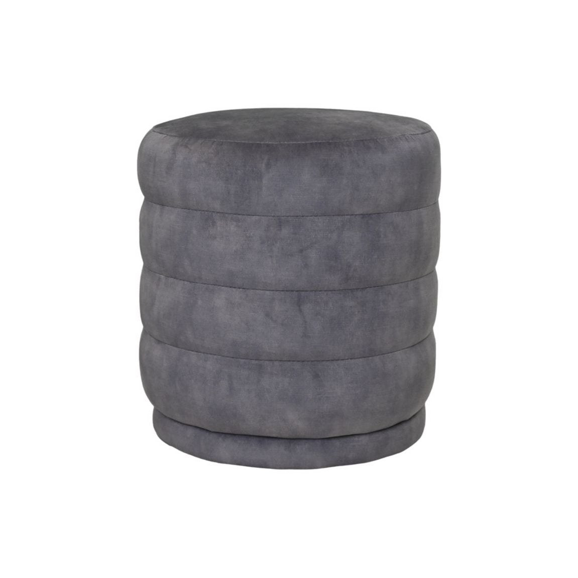 Poefringen - 45x45x40 - Dolfijngrijs - Adore 180 - Fluweel - Chic Choice