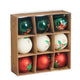 Kerstballen Set - 9 Stuks - Ø8 cm - Onbreekbaar - Wit, Rood, Groen
