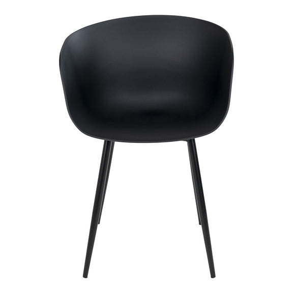 Roda Eetkamerstoel - Zwart, PP/Staal, 53x54,5x79 cm - Set van 2 - Chic Choice