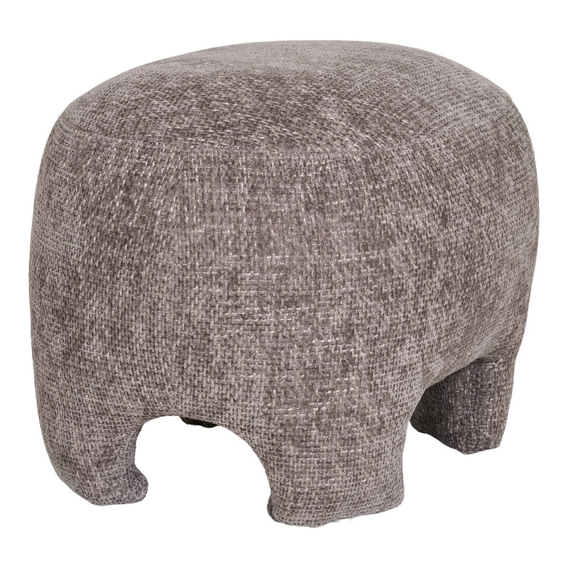 Nazare Pouf - Beige, polyester/schuim/multiplex, 53x41x38 cm - Chic Choice