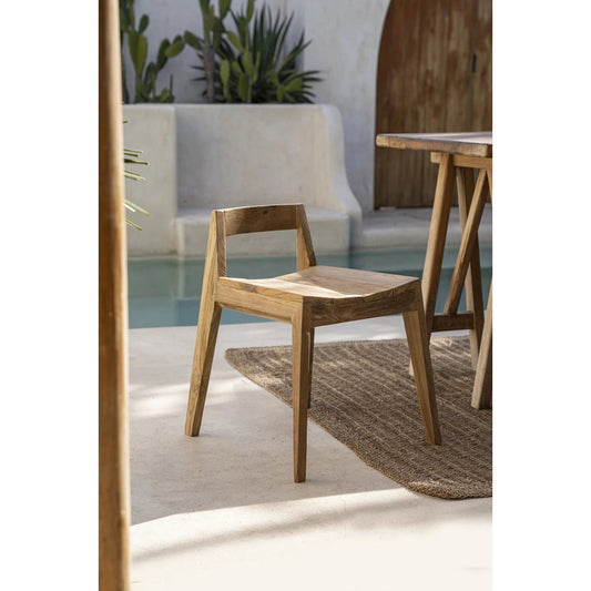 De Ydra Eetkamerstoel - Naturel - Buiten - Chic Choice
