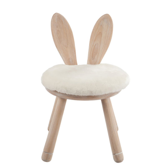 J-Line Kinderstoel Oor Konijn - hout - naturel - Chic Choice