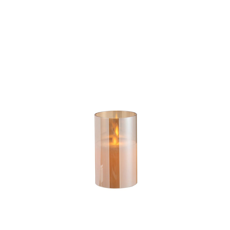 J-Line lamp Blinkend - glas - goud - small - LED lichtjes