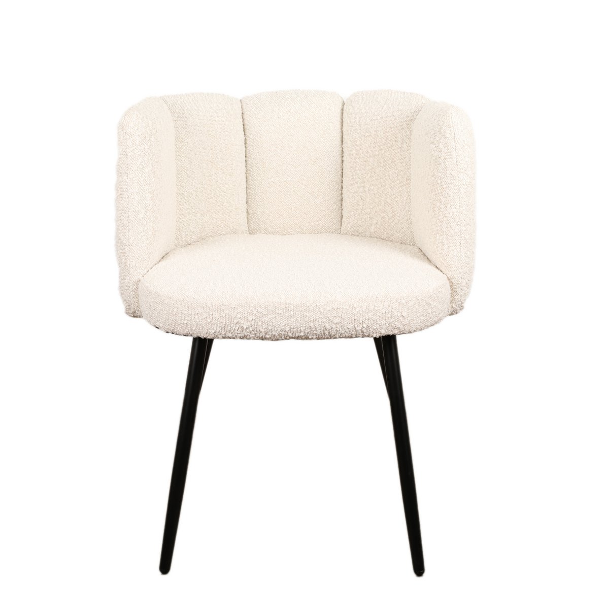High five stoel wit parelmoer (boucle) (Set van 2) - Chic Choice
