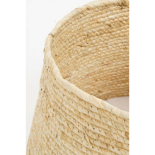 Kerstboomrok met Hart - L50 x B50 x H26 cm - Maïsblad - Crème, Zwart