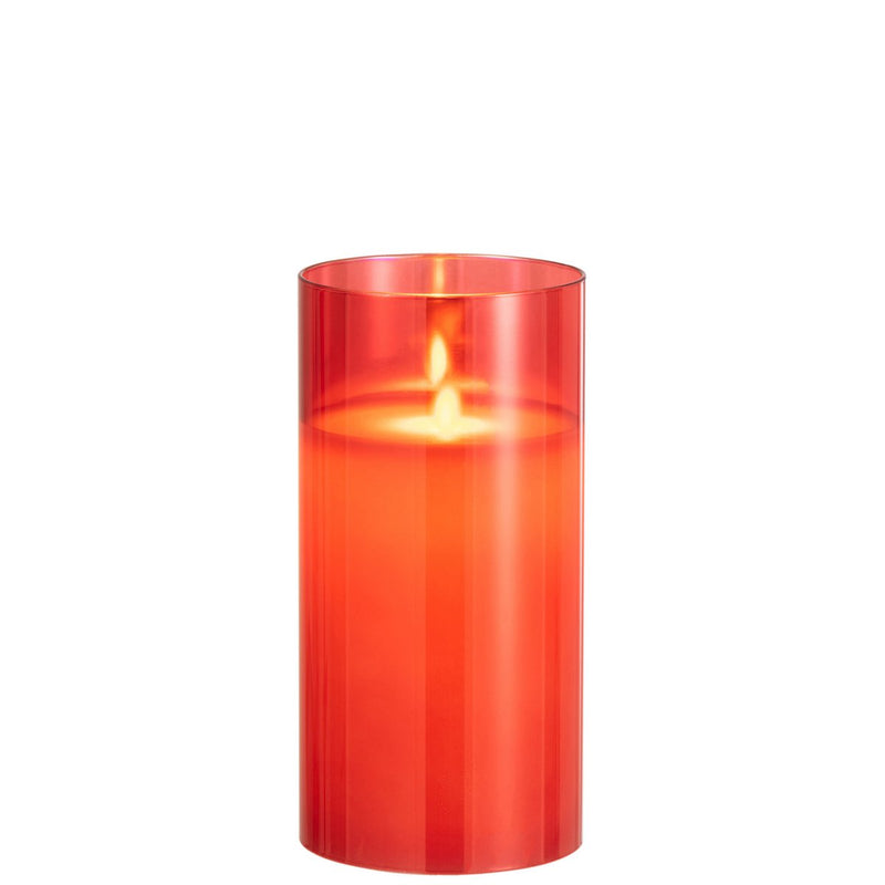 J-Line lamp Blinkend - glas - rood - medium - LED lichtjes