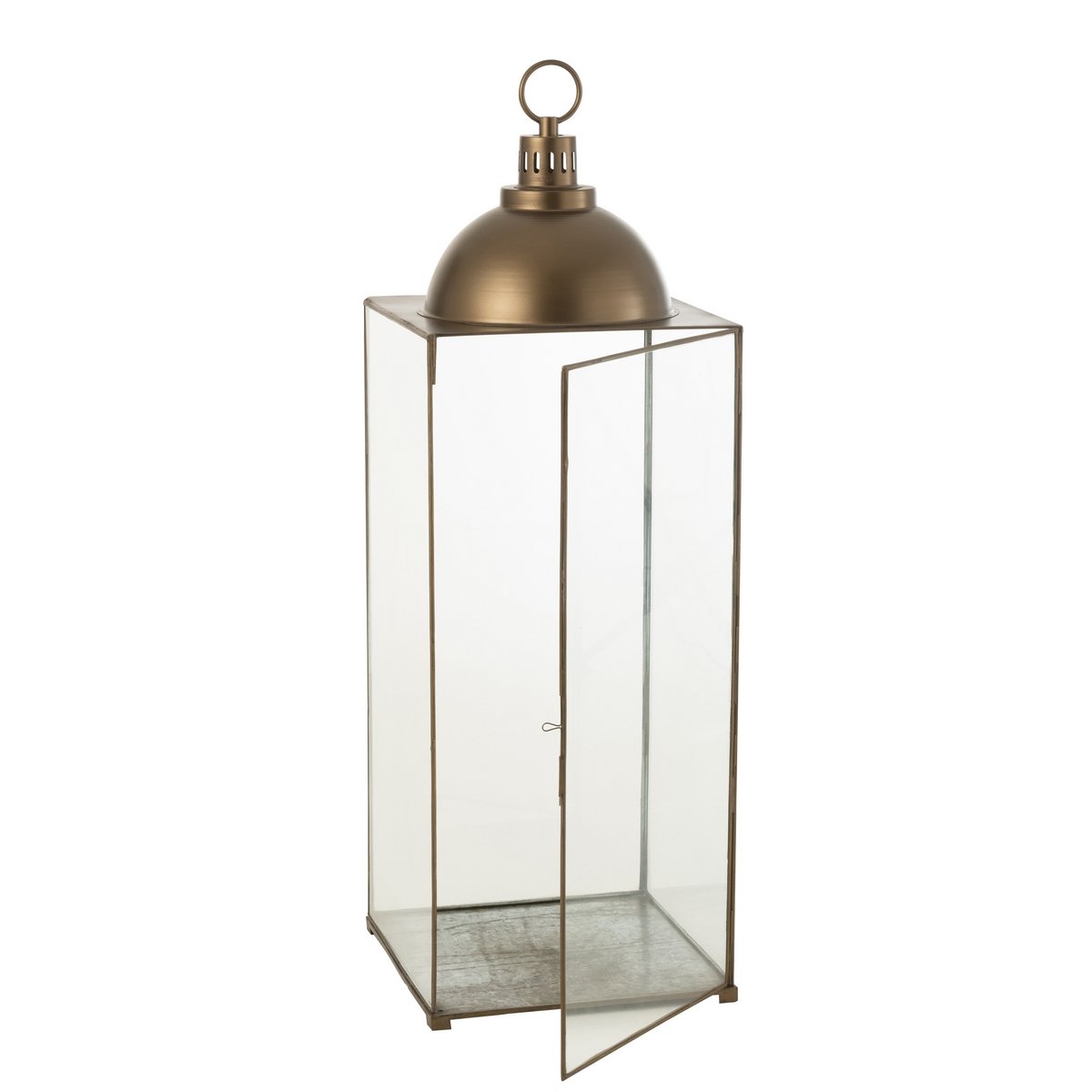 J-Line lantaarn Hagrid - glas/ijzer - brons - large - Chic Choice