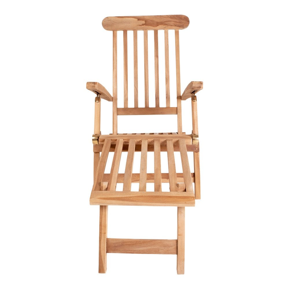 Arrecife Teakhouten ligstoel - Natuurlijk, Teak, 150x60x95 cm - Chic Choice
