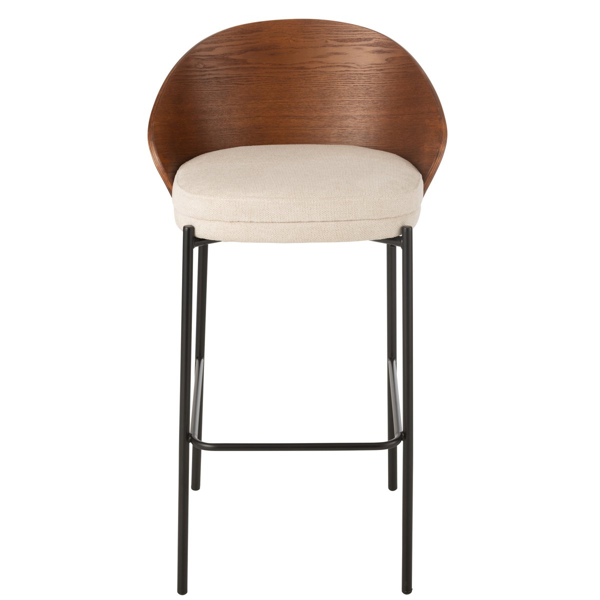 J-Line Barstoel Lone Multiplex/Metaal Bruin/Beige - Chic Choice