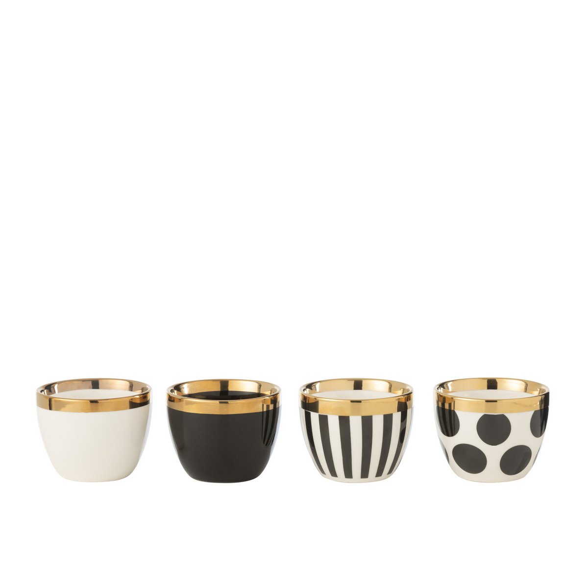 J-Line Doos Van 4 Kopjes Keramiek Mix - Chic Choice