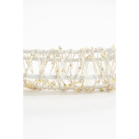 Kerstverlichting Cirkel met Warm Witte LED Lampjes - Ø36 cm - Metaal - Wit