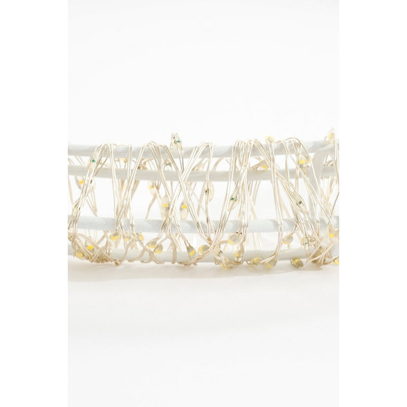 Kerstverlichting Cirkel met Warm Witte LED Lampjes - Ø36 cm - Metaal - Wit