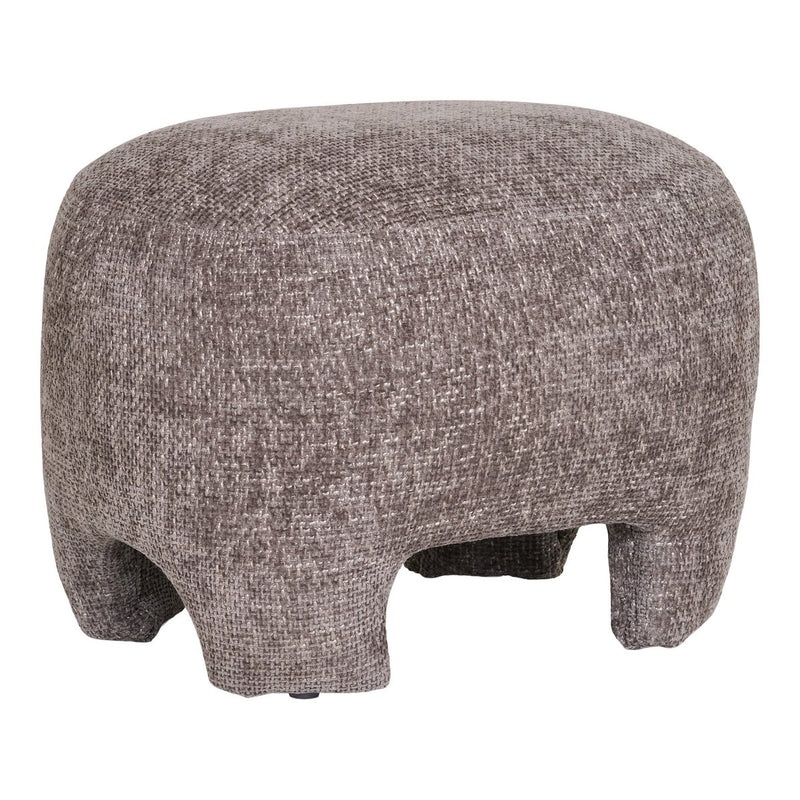 Nazare Pouf - Beige, polyester/schuim/multiplex, 53x41x38 cm - Chic Choice