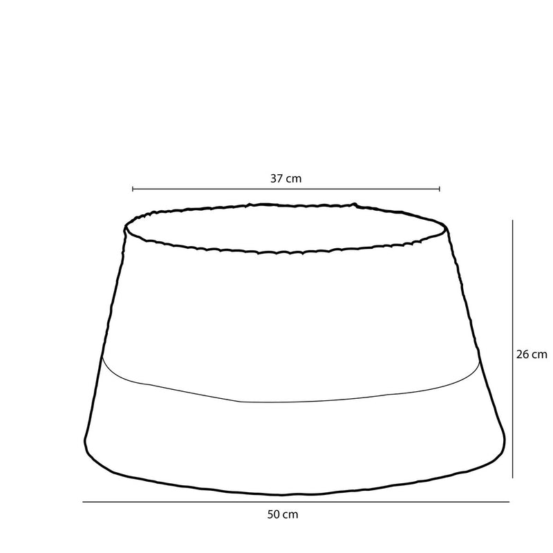 Kerstboomrok - H26 x Ø50 cm - Zeegras - Goud