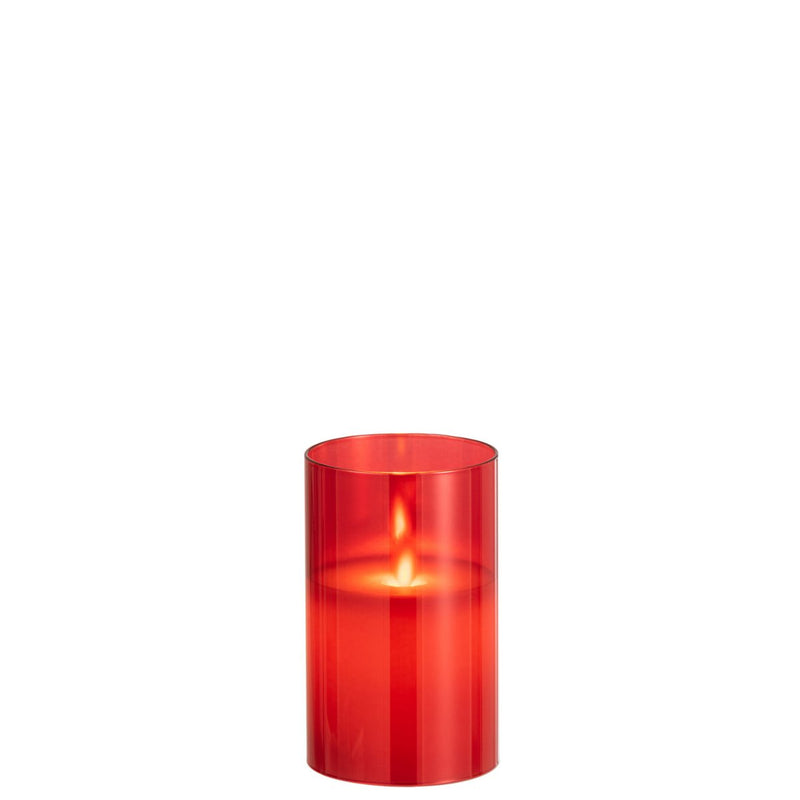 J-Line Ledlamp Blinkend Glas Rood Small