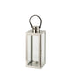 J-Line Llantaarn Vierkant - metaal/glas - zilver - Chic Choice