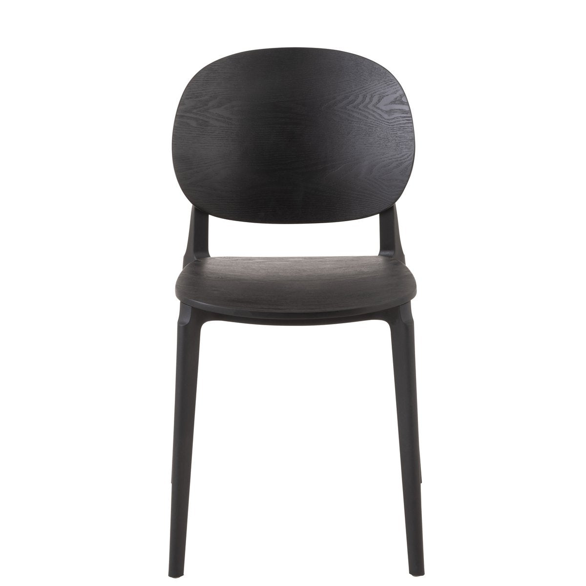 J-Line stoel Basic - kusntstof - zwart - Chic Choice