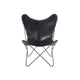 J-Line Lounge stoel - leer/ metaal - zwart - Chic Choice