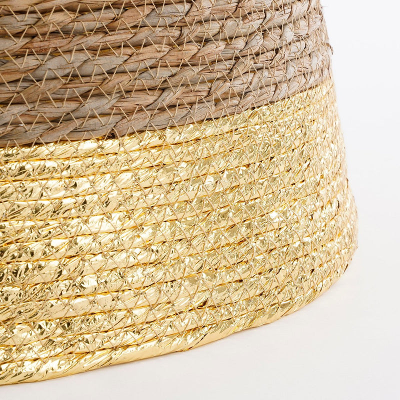 Kerstboomrok - H26 x Ø58 cm - Zeegras - Goud