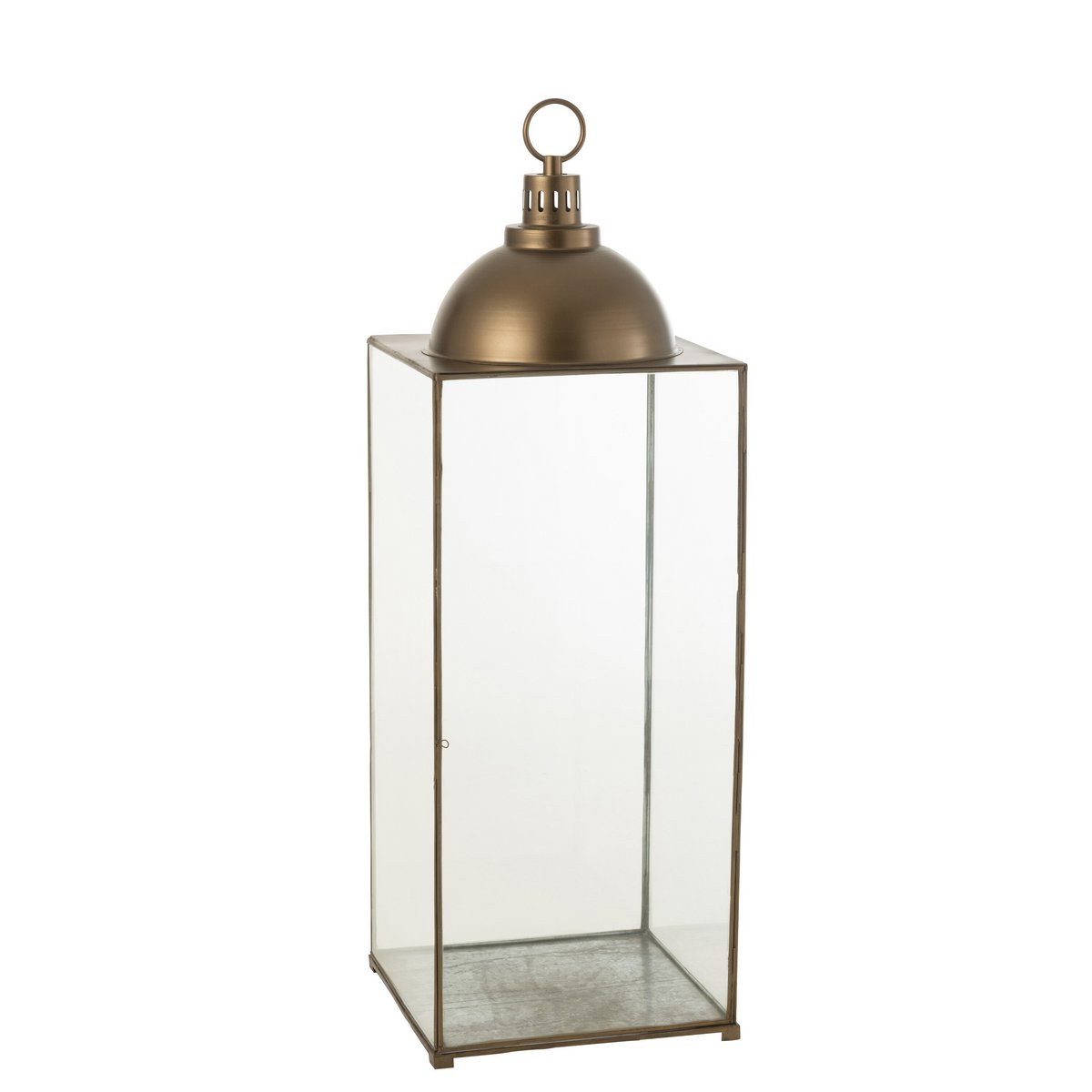 J-Line lantaarn Hagrid - glas/ijzer - brons - large - Chic Choice