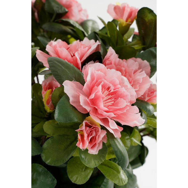 Azalea Kunstplant in Bloempot Stan - H31 x Ø26 cm - Perzik - Chic Choice