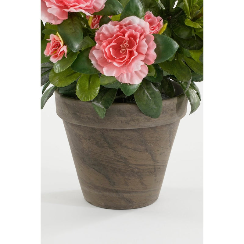 Azalea Kunstplant in Bloempot Stan - H31 x Ø26 cm - Perzik - Chic Choice