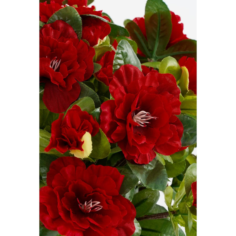 Azalea Kunstplant in Bloempot Stan - H31 x Ø26 cm - Rood - Chic Choice