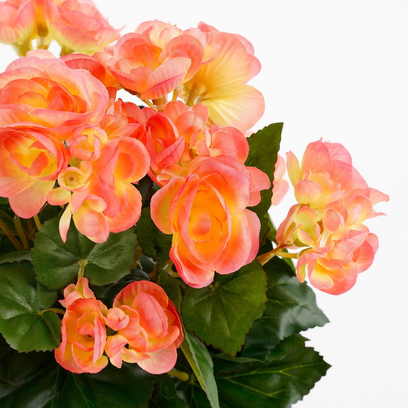 Begonia Kunstplant in Bloempot Stan - H30 x Ø25 cm - Zalmroze - Chic Choice