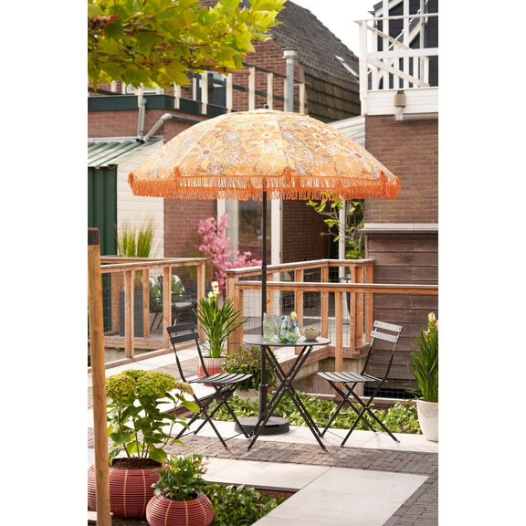 Bloem Parasol - H238 x Ø220 cm - Bruin - Chic Choice