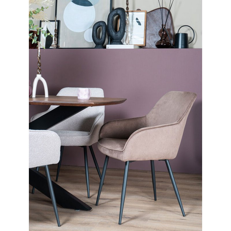 Eettafel Felix – Espresso Mangohout – 220 x 100 cm - Chic Choice