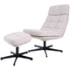 Fauteuil Aiden + Hocker – Bouclé – Naturel - Chic Choice