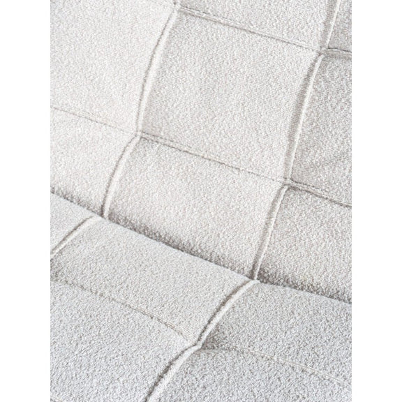 Fauteuil Aiden + Hocker – Bouclé – Naturel - Chic Choice