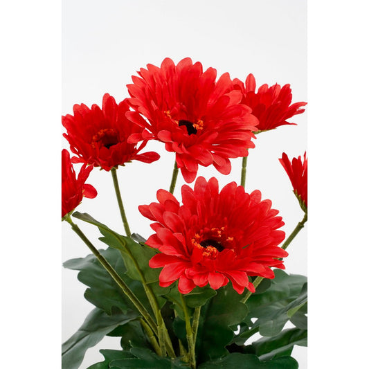 Gerbera Kunstplant in Bloempot Stan - H35 x Ø30 cm - Rood - Chic Choice