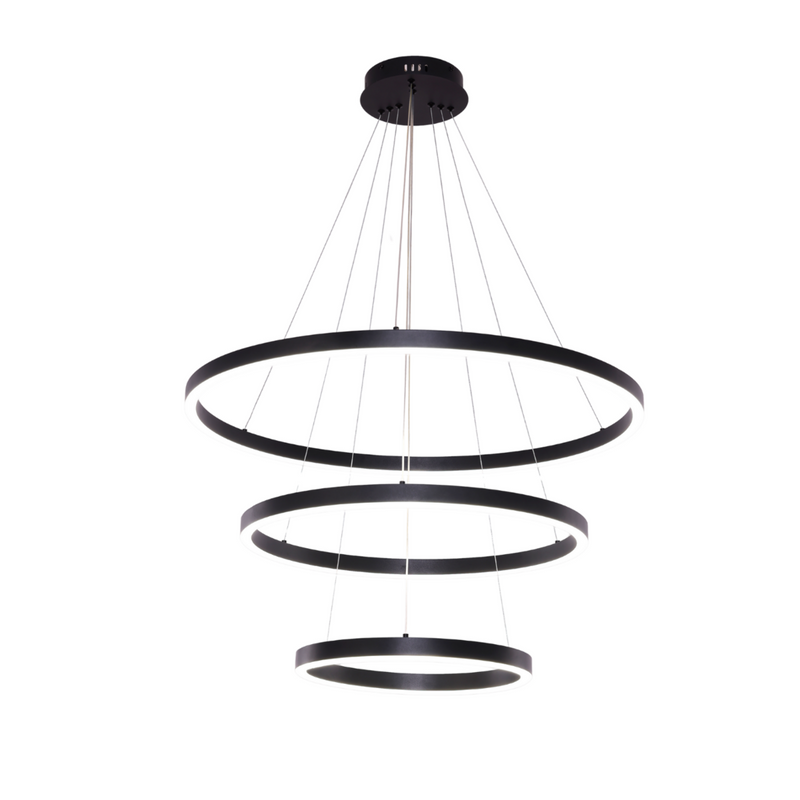 Hanglamp Neo Black | 3-Ring 40+60+80cm - Chic Choice