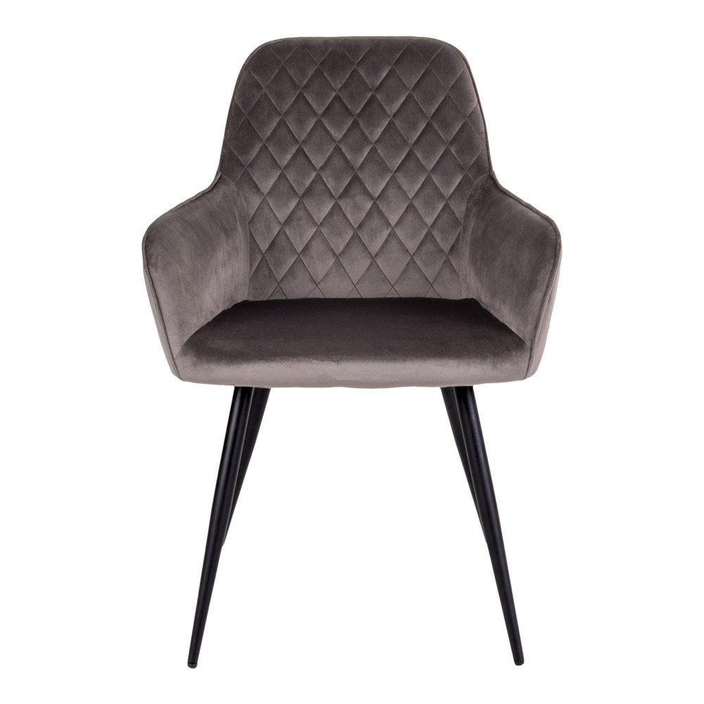 Harbo Eetkamerstoel - Fluweel, Staal, Lichtbruin - Set van 2 - Chic Choice