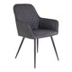 Harbo Eetkamerstoel - PU, Staal, Grijs - Set van 2 - Chic Choice