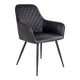 Harbo Eetkamerstoel - PU, Staal, Zwart - Set van 2 - Chic Choice
