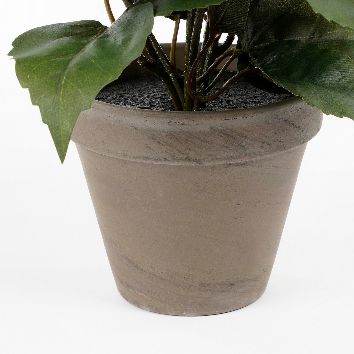 Hibiscus Kunstplant in Bloempot Stan - H40 x Ø30 cm - Oranje - Chic Choice