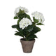 Hortensia Kunstplant in Bloempot Stan - H40 x Ø35 cm - Wit - Chic Choice