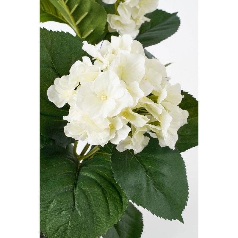 Hortensia Kunstplant in Bloempot Stan - H40 x Ø35 cm - Wit - Chic Choice
