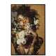J-Line Kader Vrouw Bloemen Canvas/Hout Mix - Chic Choice