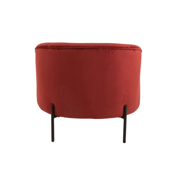 J-Line Loungestoel Rond Textiel/Metaal Steen Rood - Chic Choice
