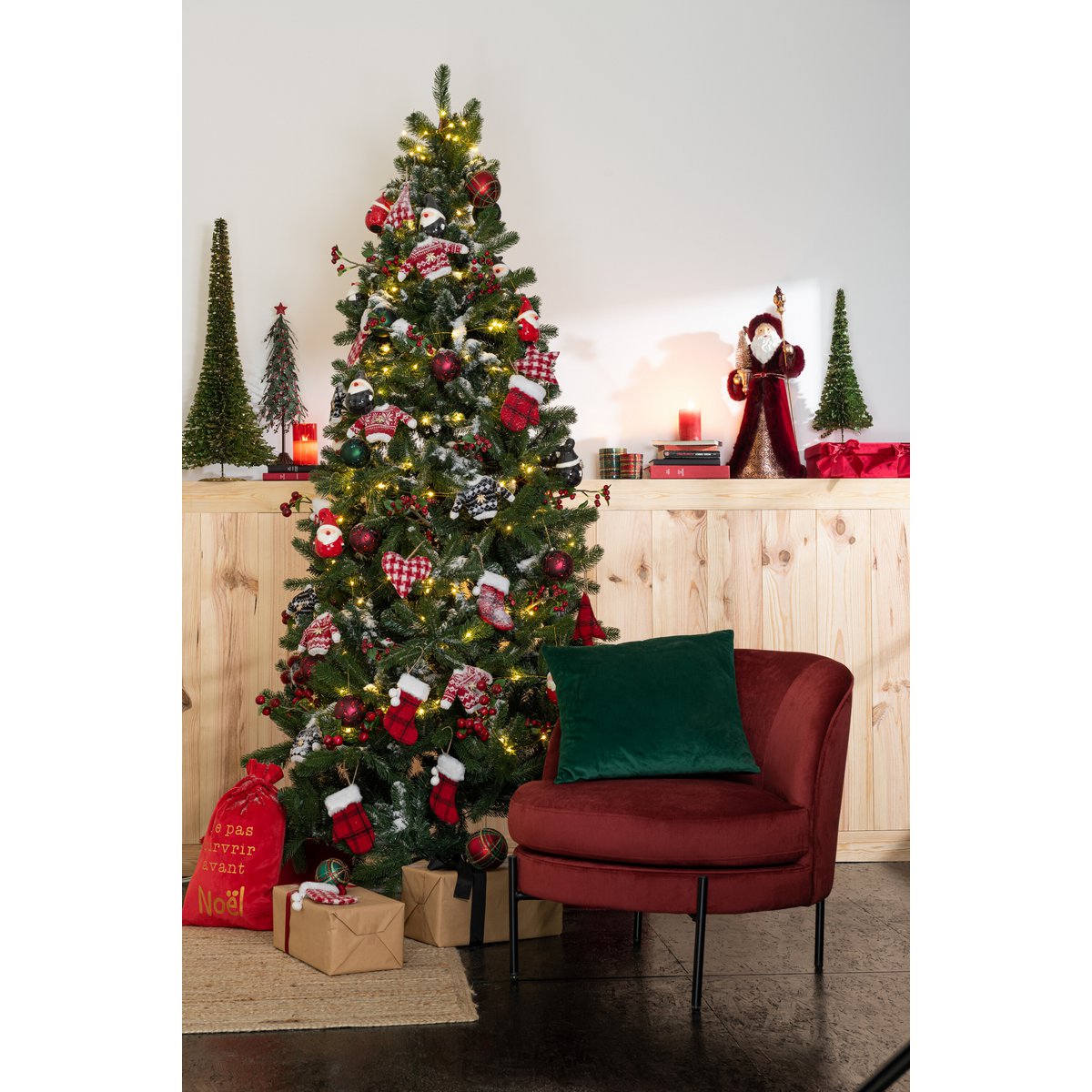 J-Line Loungestoel Rond Textiel/Metaal Steen Rood - Chic Choice